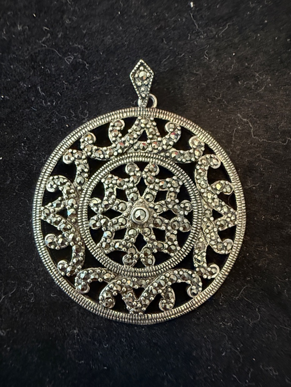 Sterling Silver Marcasite Pendant